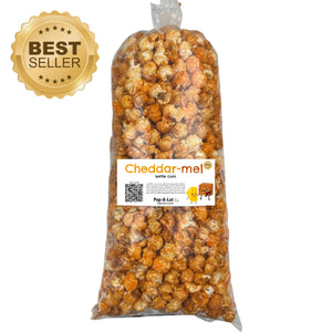 
            
                Load image into Gallery viewer, Cheddar-Mel (Cheesy Caramel) Kettle Corn, Single Bag
            
        