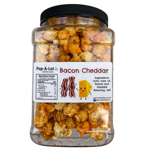 Bacon Cheddar Gourmet Kettle Corn Grip Jar, Assorted Sizes