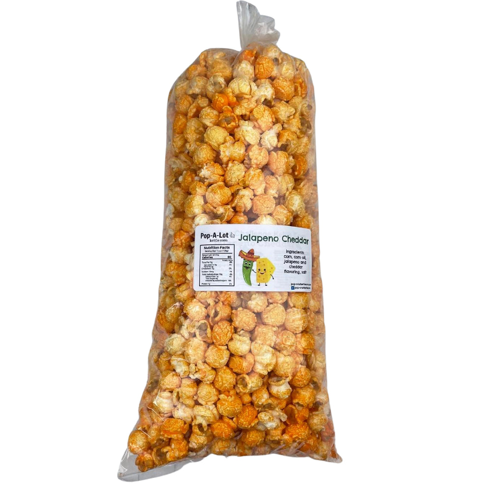 
            
                Load image into Gallery viewer, Jalapeno Cheddar Flavored Gourmet Kettle Corn, Single Bag
            
        
