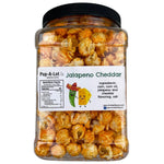 Jalapeno Cheddar Cheese Flavored Gourmet Kettle Corn Grip Jar, Assorted Sizes
