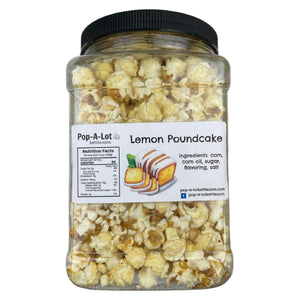 
            
                Load image into Gallery viewer, Lemon Pound Cake Flavored Gourmet Kettle Corn Grip Jar, Assorted Sizes
            
        