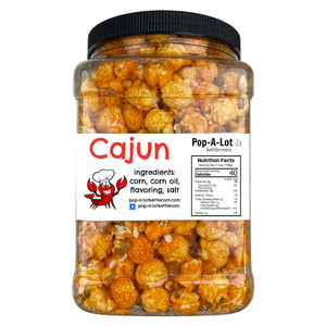 
            
                Load image into Gallery viewer, Cajun Flavored Gourmet Kettle Corn Grip Jar, Assorted Sizes
            
        