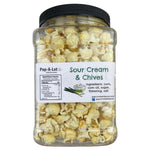 Sour Cream and Chives Flavored Gourmet Kettle Corn Grip Jar, Assorted Sizes