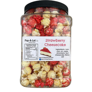 
            
                Load image into Gallery viewer, Strawberry Cheesecake Gourmet Kettle Corn Grip Jar, Assorted Sizes
            
        